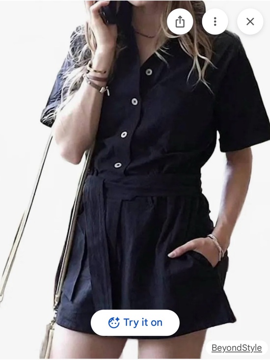 Zenana Pants - Zenana Black Short Sleeve Button Romper